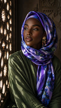Violet Garden Floral Scarf, 180cm — Scarfs by MZS