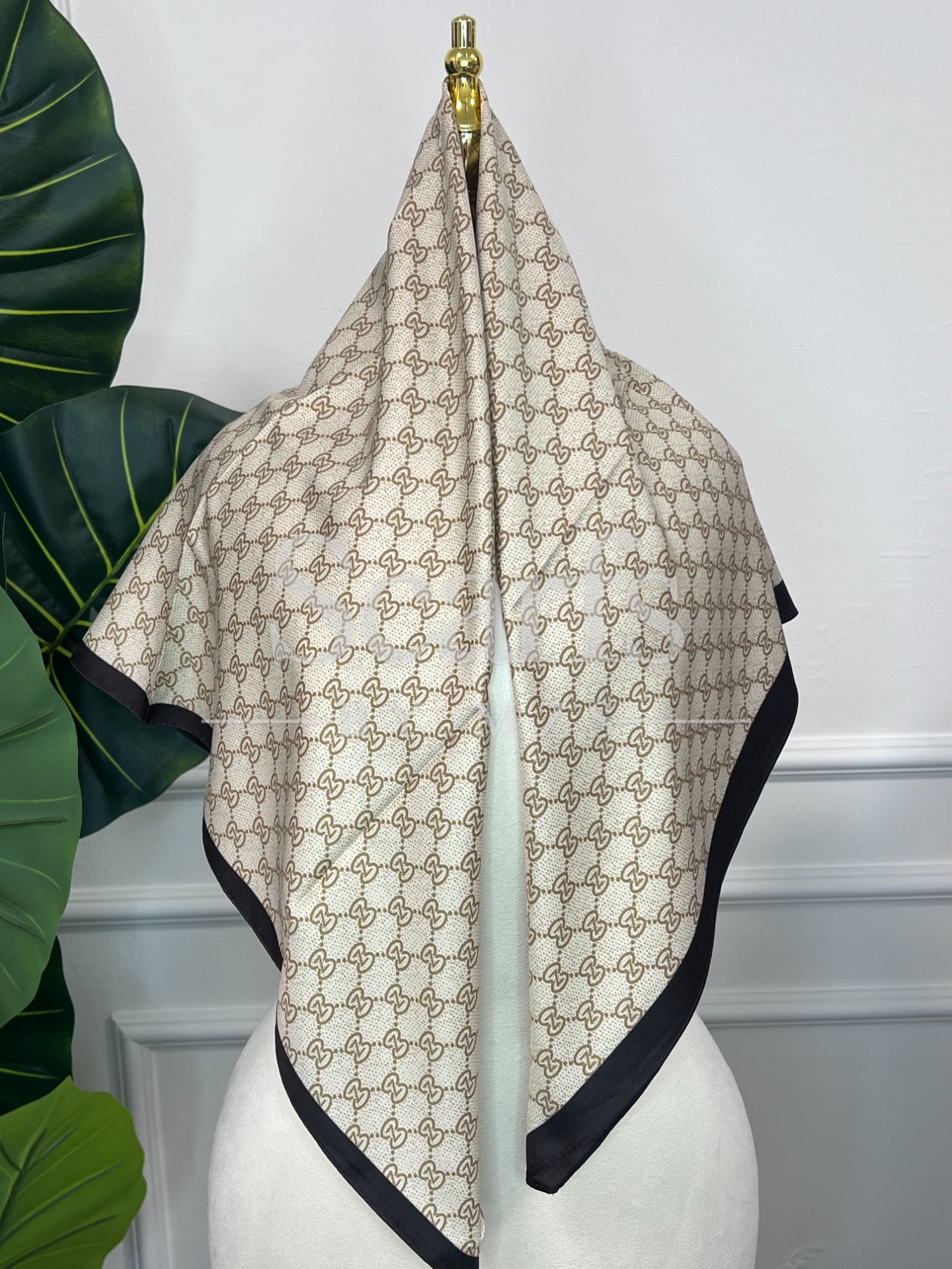Yellow Equestrian Silk Scarf, 90cm — Scarfs by MZS