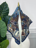 Zebra Stripe Silk Scarf, 90cm — Scarfs by MZS